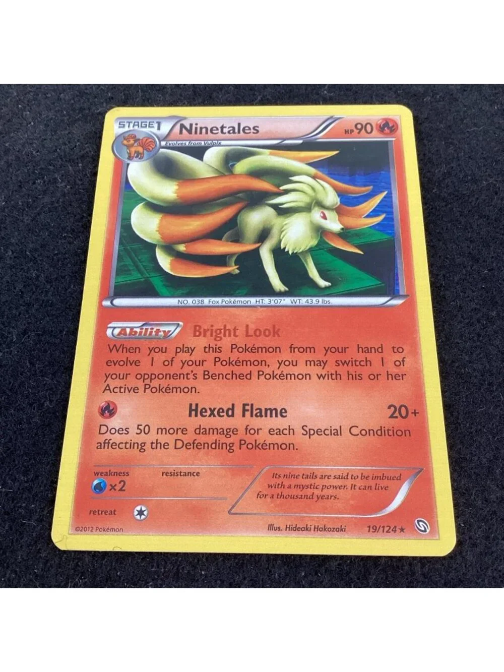 Ninetales 19/124 Dragons Exalted Pokemon TCG Holo Rare NM Condition